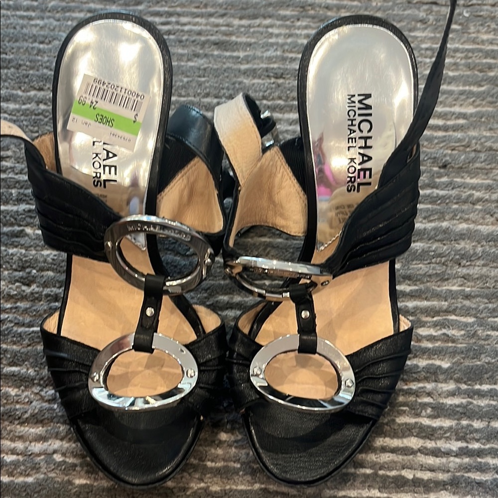 Michael Kors Black Strappy Heels